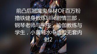 前凸后翘魔鬼身材OF百万粉撸铁健身教练Ellie剧情三部，钢琴老师与学生，瑜伽教练与学生，小黄鸭水中造爱无套内射2