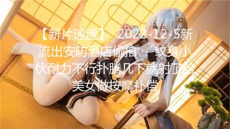 【新片速遞】  2022-12-5新流出安防酒店偷拍❤️纹身小伙耐力不行扑腾几下就射了给美女做按摩补偿