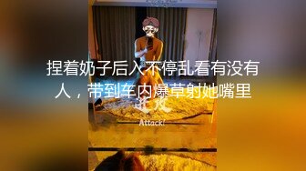 捏着奶子后入不停乱看有没有人，带到车内爆草射她嘴里