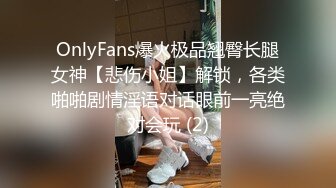 OnlyFans爆火极品翘臀长腿女神【悲伤小姐】解锁，各类啪啪剧情淫语对话眼前一亮绝对会玩 (2)