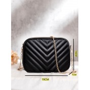 Mini Black Crossbody Bag Chain