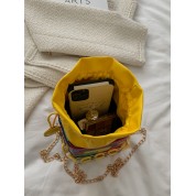 Mini Circle Handle Bucket Bag