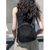 Small Black Nylon Crossbody Bag