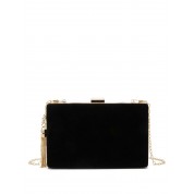 Black And Gold Box Clutch Bag