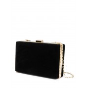 Black And Gold Box Clutch Bag