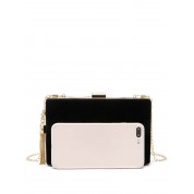 Black And Gold Box Clutch Bag