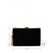 Black And Gold Box Clutch Bag