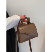 Faux Leather Messenger Bag For Women