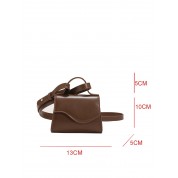 Faux Leather Messenger Bag For Women