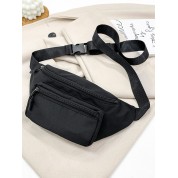 Black Leather Crossbody Bag Men