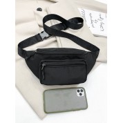 Black Leather Crossbody Bag Men