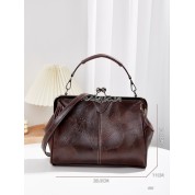 Soft Faux Leather Top Handle Bag