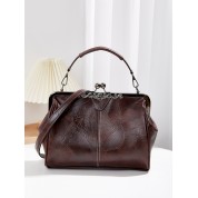 Soft Faux Leather Top Handle Bag