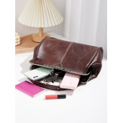 Soft Faux Leather Top Handle Bag