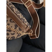 Designer Leopard Print Shoulder Bag