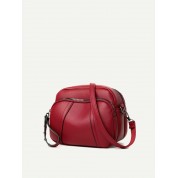 Multi Compartment Leather Crossbody Bag