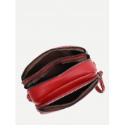 Multi Compartment Leather Crossbody Bag