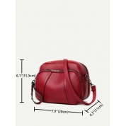 Multi Compartment Leather Crossbody Bag