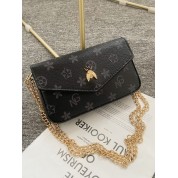 Black And Gold Chain Shoulder Bag