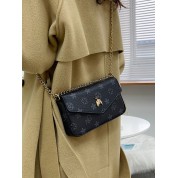 Black And Gold Chain Shoulder Bag