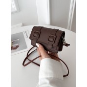 Leather Flap Over Crossbody Bag