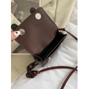 Leather Flap Over Crossbody Bag