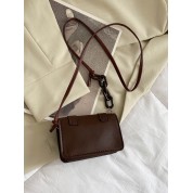 Leather Flap Over Crossbody Bag