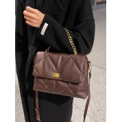 Brown Leather Messenger Bag For Women