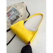 Yellow Leather Small Tote Bag