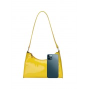 Yellow Leather Small Tote Bag