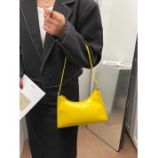 Yellow Leather Small Tote Bag