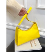 Yellow Leather Small Tote Bag