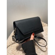 Black Leather Crossbody Phone Bag