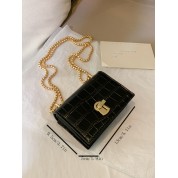 Black Embossed Mini Crossbody Bag