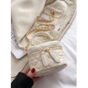 Gold Chain Crossbody Bucket Bag