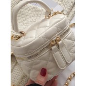 Gold Chain Crossbody Bucket Bag