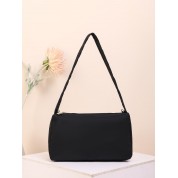 Black Canvas Crossbody Mini Tote Bag