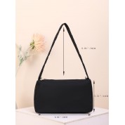 Black Canvas Crossbody Mini Tote Bag