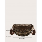 Designer Leopard Print Shoulder Bag