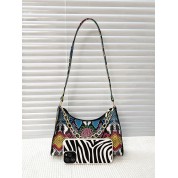 Leopard Print Leather Tote Bag