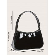 Patent Leather Top Handle Bag