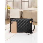 Black Handbag With Chain Handle