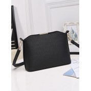 Leather Black Zipper Crossbody Bag