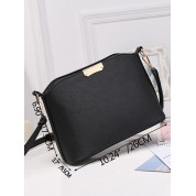 Leather Black Zipper Crossbody Bag