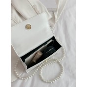 White Faux Leather Tote Bag