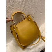 Acrylic Handle Leather Bag Bucket