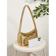 Gold Top Handle Mini Bag