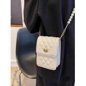 Quilted Faux Leather Crossbody Bag