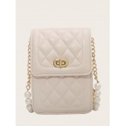 Quilted Faux Leather Crossbody Bag