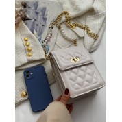 Quilted Faux Leather Crossbody Bag